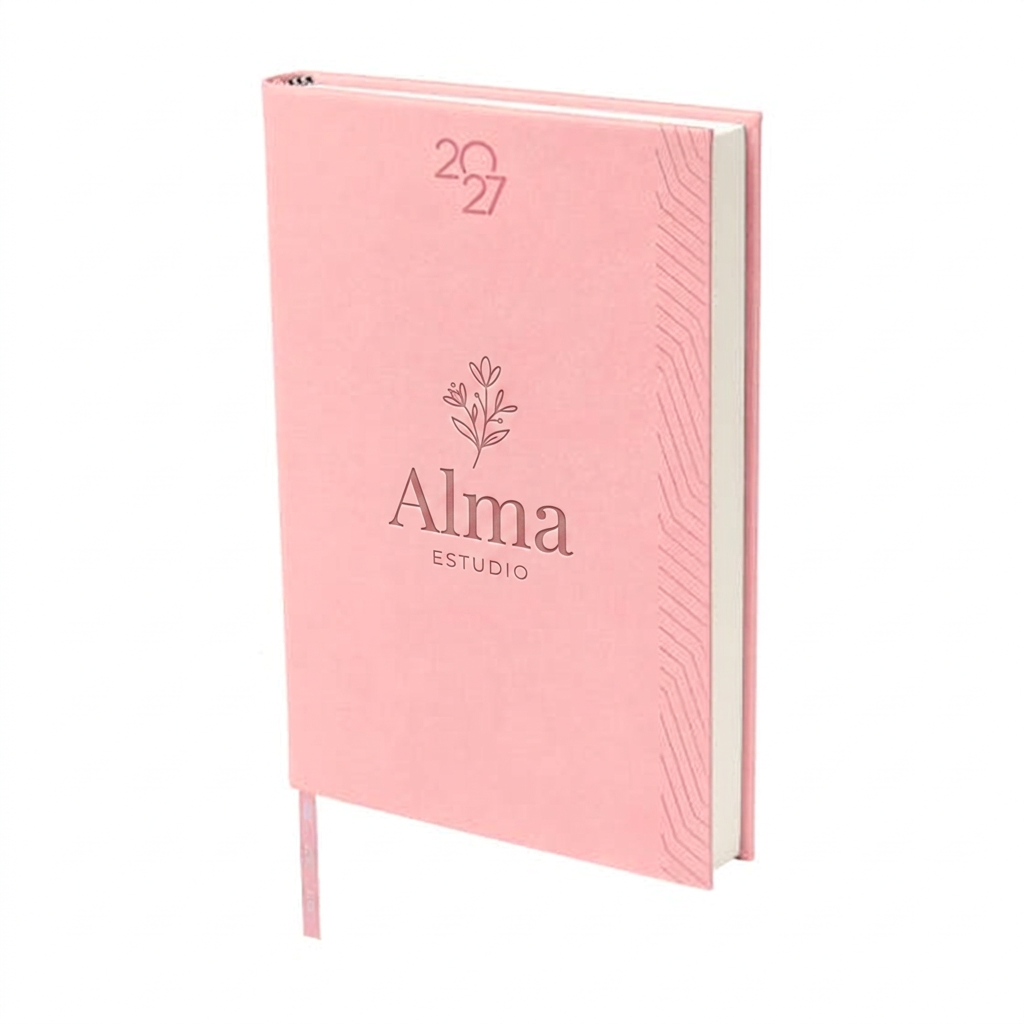 Agenda diaria 2027 personalizada | Rosa