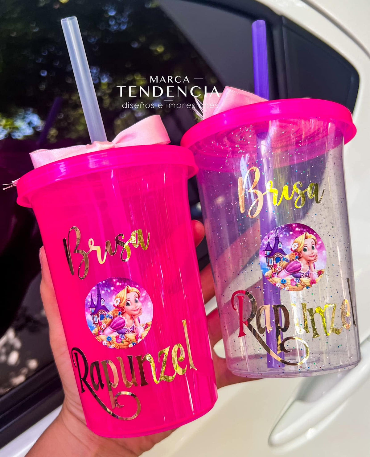 Vasos Personalizados Fiesta Infantil Con Sticker - Desde 10 Piezas
