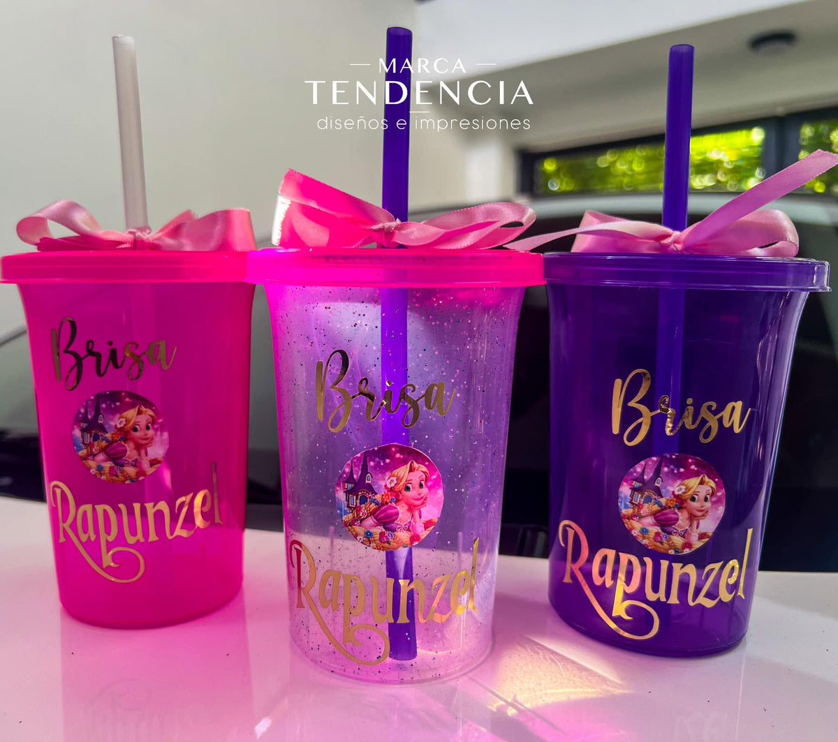 Vasos Personalizados Fiesta Infantil Con Sticker - Desde 10 Piezas