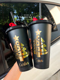 10 Vasos Grandes para Posada Personalizados con Nombre | Rojo