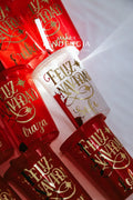 10 Vasos Navideños Personalizados Glitter Transparente