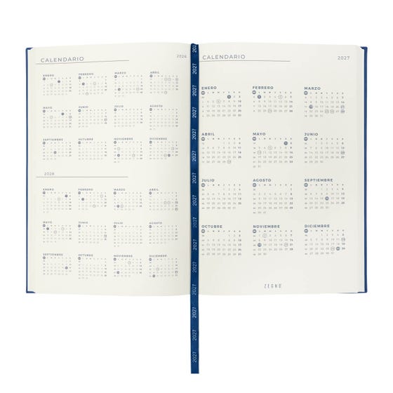 Agenda diaria 2027 personalizada | Azul rey