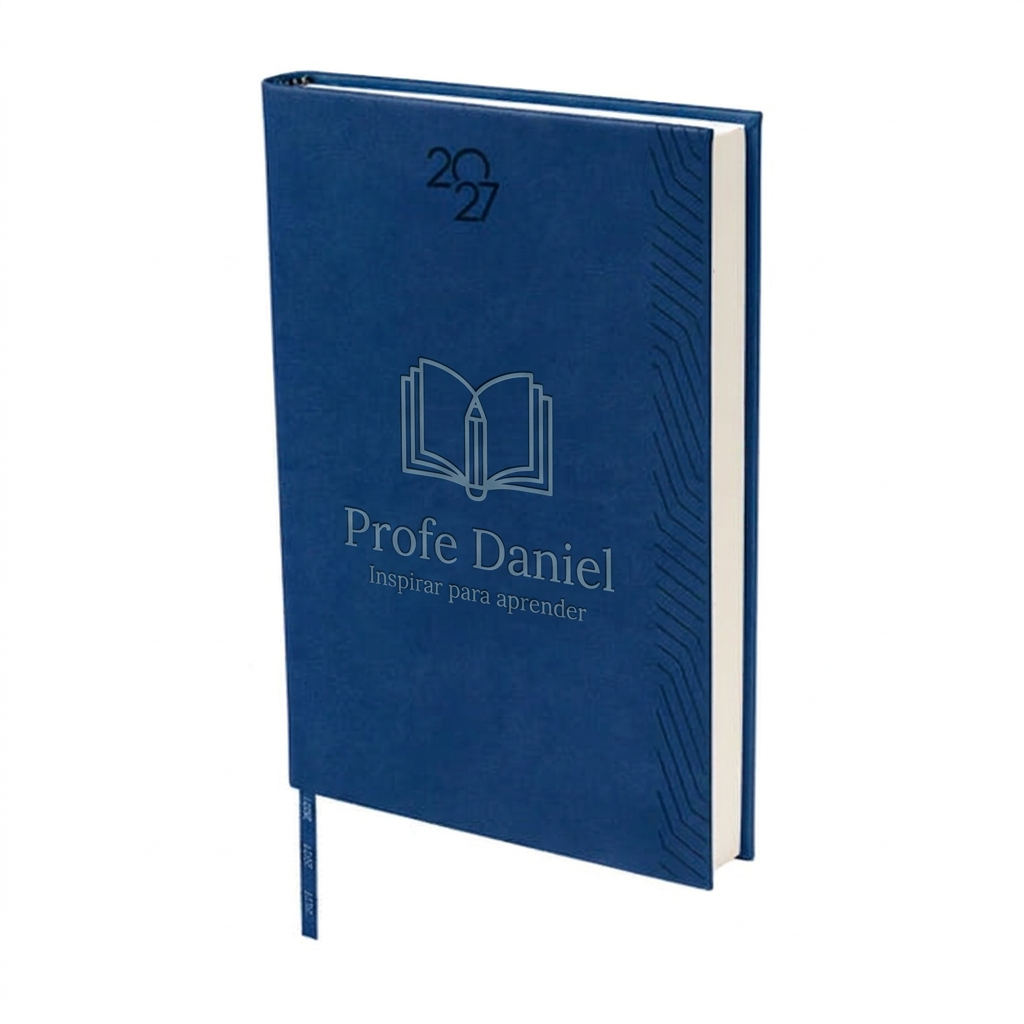 Agenda diaria 2027 personalizada | Azul rey